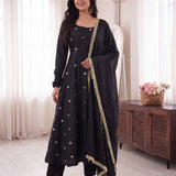 Bright French Crep Silk Anarkali Suit