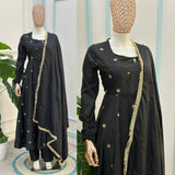 Bright French Crep Silk Anarkali Suit