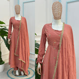 Bright French Crep Silk Anarkali Suit
