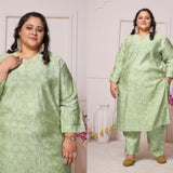 Plus Size Rayon Print Suit