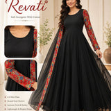 Black Elegance Anarkali Gown