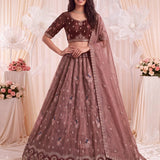 Charming Bridal Motif Handwork Lehenga