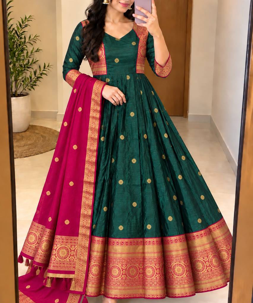 Varnika Traditional Silk Anarkali Suit