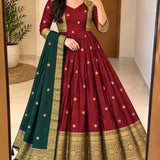 Varnika Traditional Silk Anarkali Suit