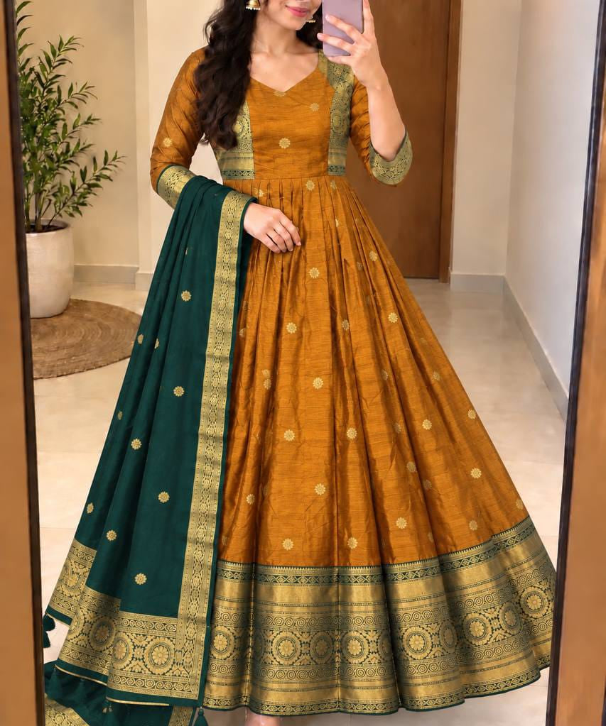 Varnika Traditional Silk Anarkali Suit