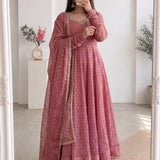 Designer Moss Butti Silk Suit