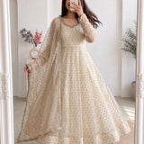 Designer Moss Butti Silk Suit