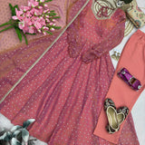 Designer Moss Butti Silk Suit