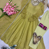 Designer Moss Butti Silk Suit