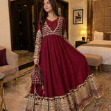 Elegance Heavy Embroidered Gown