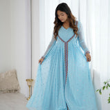 Sky Festive Georgette Anarkali Gown