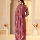 Designer Embroidered Rangoli Cruch Suit