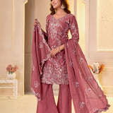 Designer Embroidered Rangoli Cruch Suit