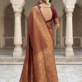 Maroon Velly Art Silk Saree