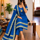 Festive Cotton Straight Suit