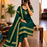 Festive Cotton Straight Suit