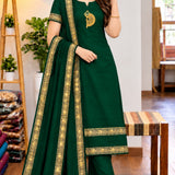 Festive Cotton Straight Suit