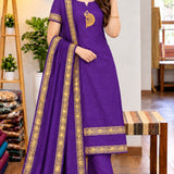 Festive Cotton Straight Suit