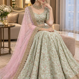 Premium Mulberry Silk Embroiderd Lehenga