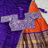 Orange Beautiful Silk Lehenga Choli