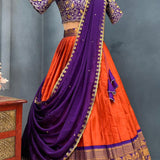 Orange Beautiful Silk Lehenga Choli