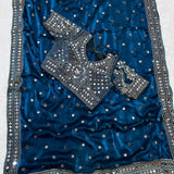 Shiny Royal Space Silk Saree