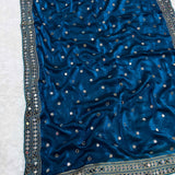 Shiny Royal Space Silk Saree