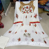 Avon 101 white anarkali suit