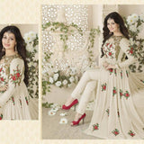 Avon 101 white anarkali suit