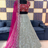 Glamorous Georgette Sequenced Work Lehenga