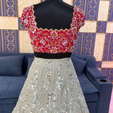 Glamorous Georgette Sequenced Work Lehenga