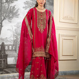 Grand Embroidered Silk Top Sharara
