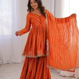 Pretty Ethnic Chanderi Silk Suit
