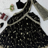 Black Boutique Lehenga Saree