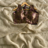 tissue saree with readymade blouse