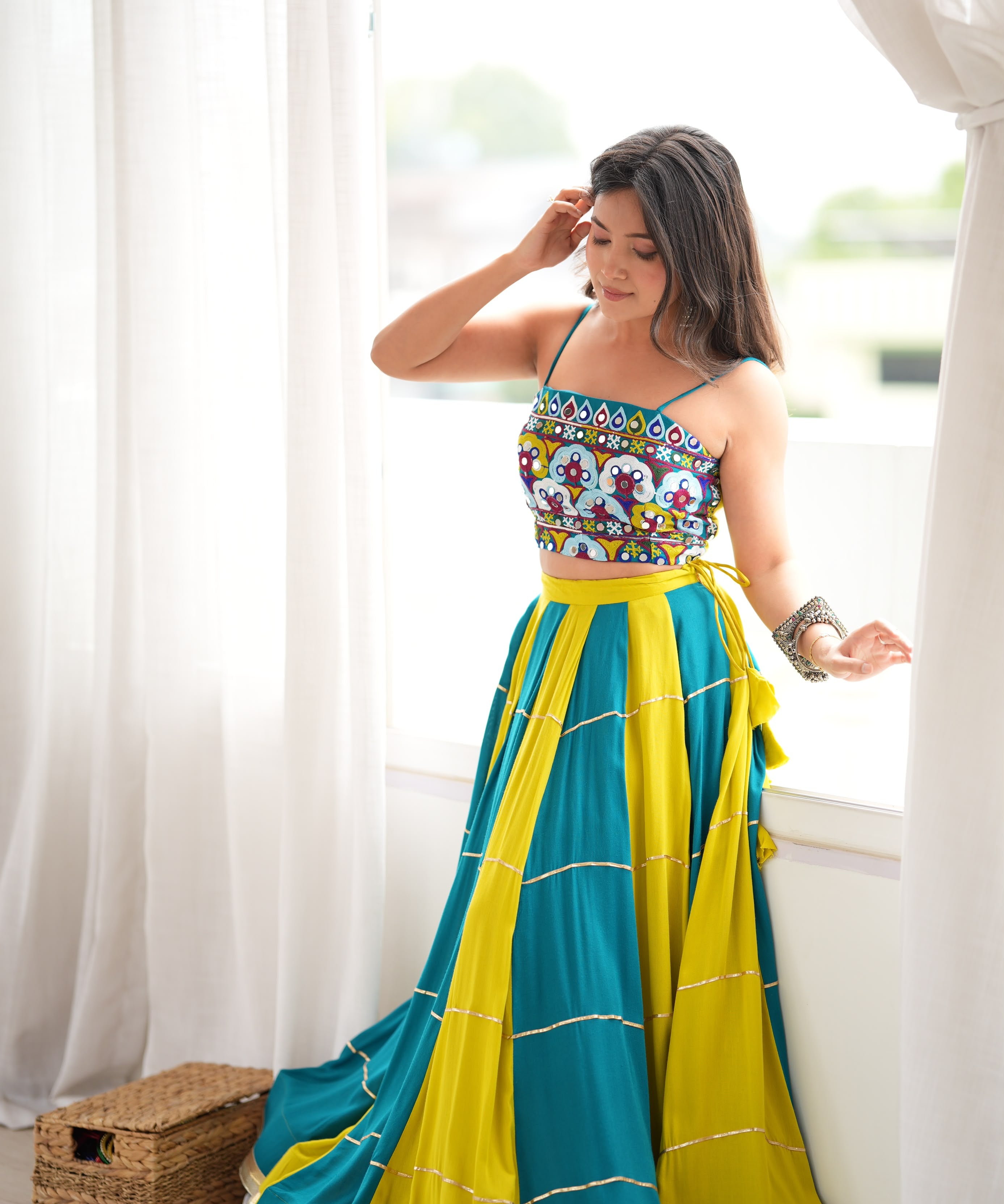 Traditional Navratri Heavy Rayon Lehenga