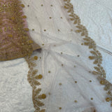 Metallic Net Wedding Rose Gold Lehenga