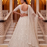 Royal Wedding Net Beads Work Lehenga