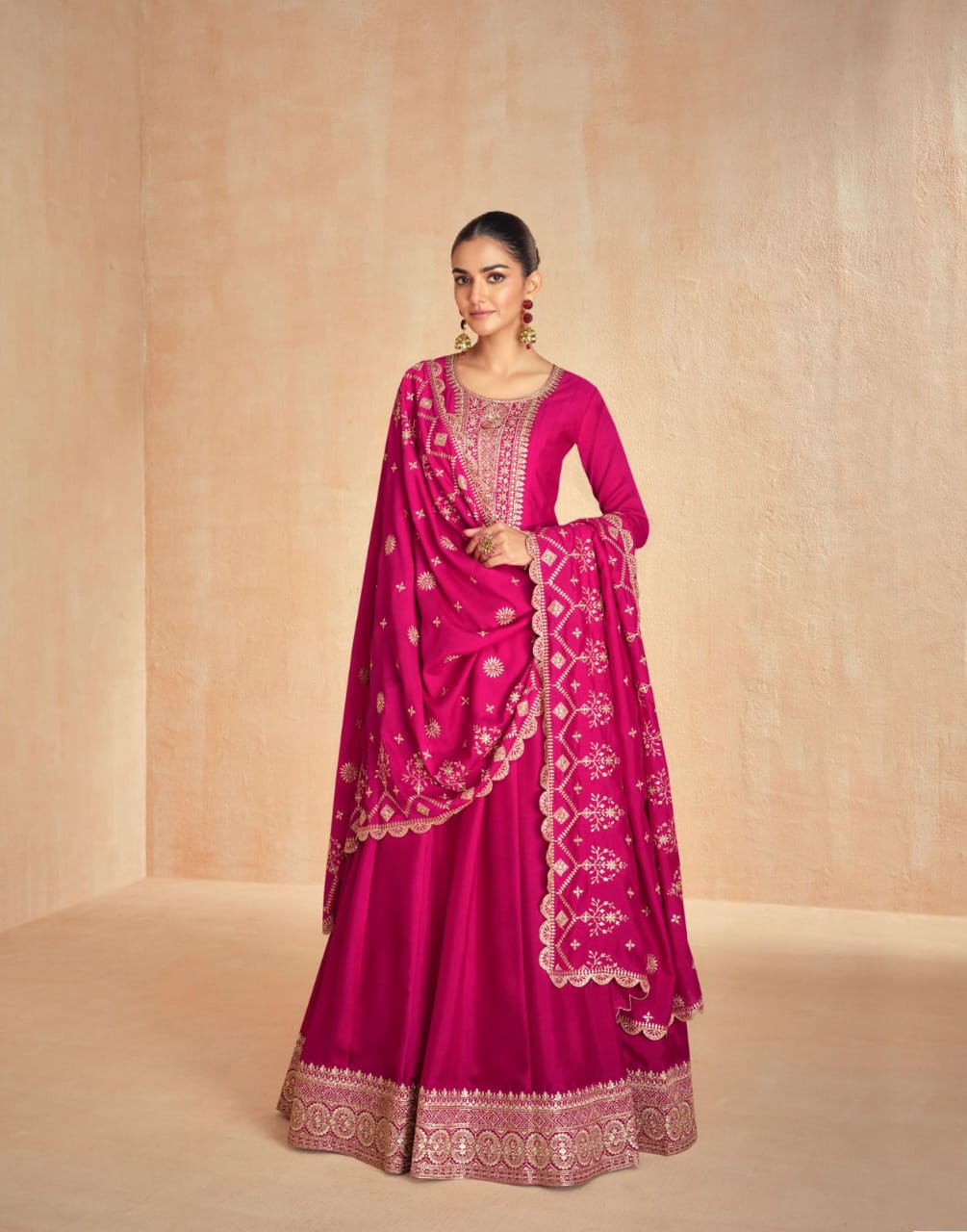 Tanisha Grand Silk Anarkali Gown