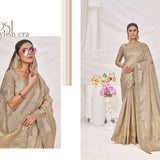 Sumitra Majestic Dyed Sequence Lining Saree