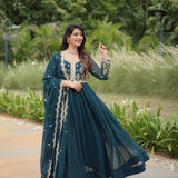 Blooming Sequance Anarkali Gown