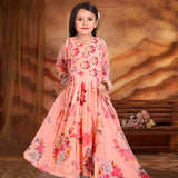 Floral Print Kids Gown