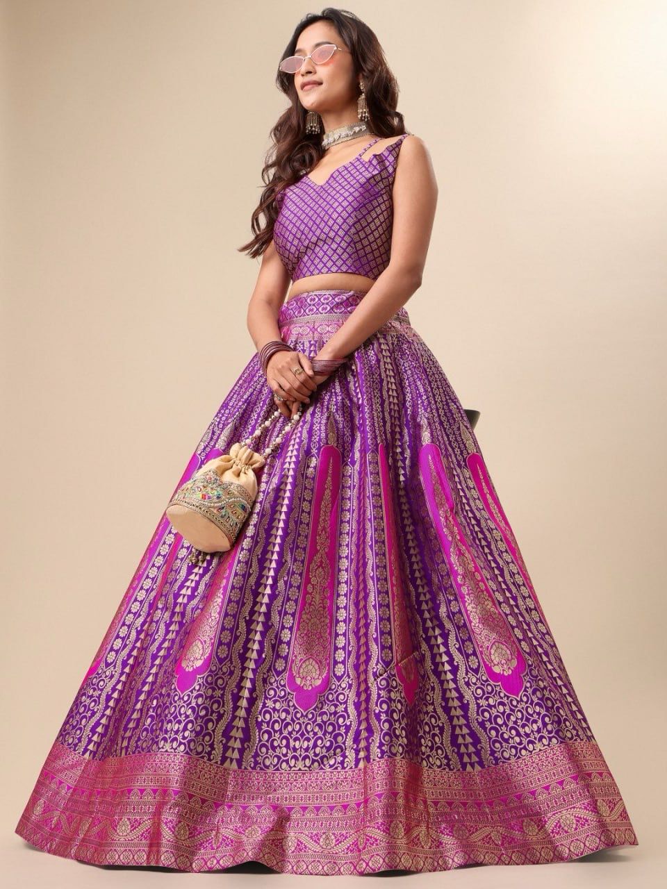 Treditional Banarasi Silk Lehenga