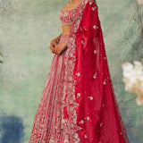 Premium Red Boomer Silk Lehenga