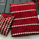 Bollywood Maroon Space Silk Saree