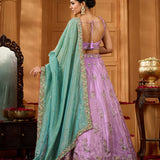 Lavender Premium Silk Wedding Lehenga