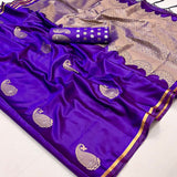 Pure Satin Handloom Weaving Silk Saree