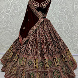 Elegance Bridal Velvet Lehenga Choli