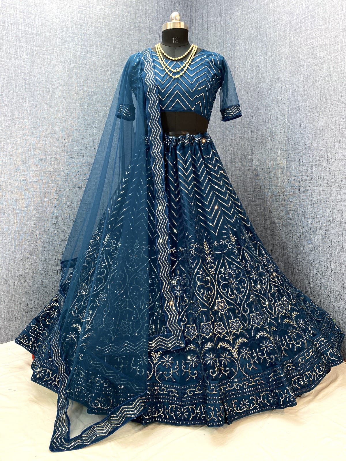 Zeeya-Noor Net Lehengha choli