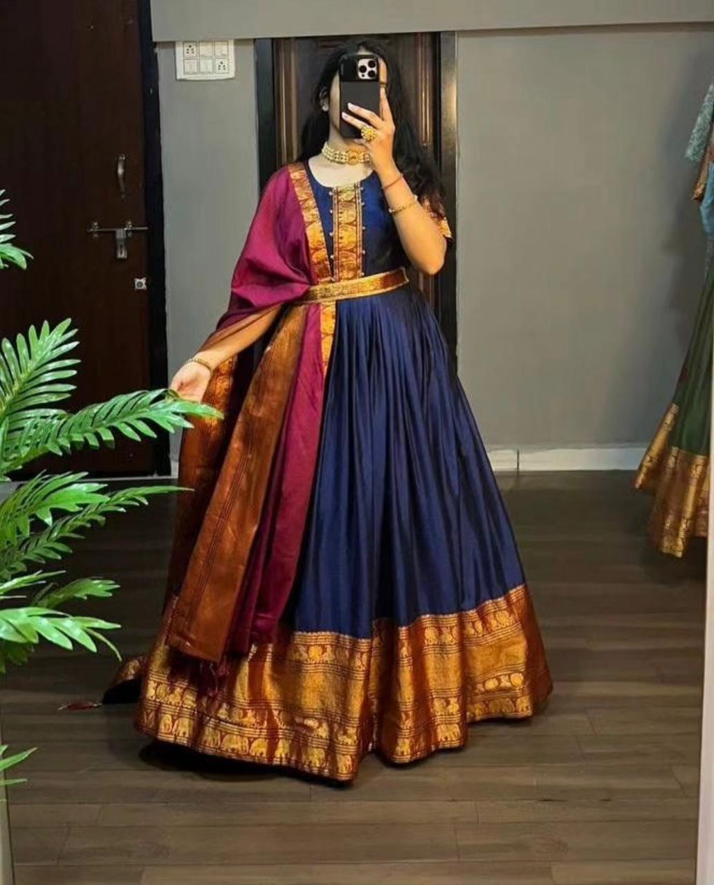 Treditional  Narayan Pet Gown